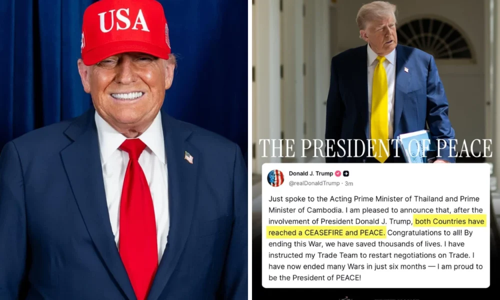 Donald trump merasa berjasa dalam mendamaikan thailand kamboja saya presiden perdamaian