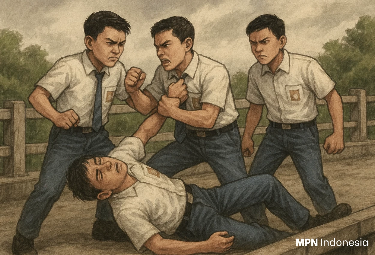Duel maut antarsiswa smp di cianjur, satu orang tewas