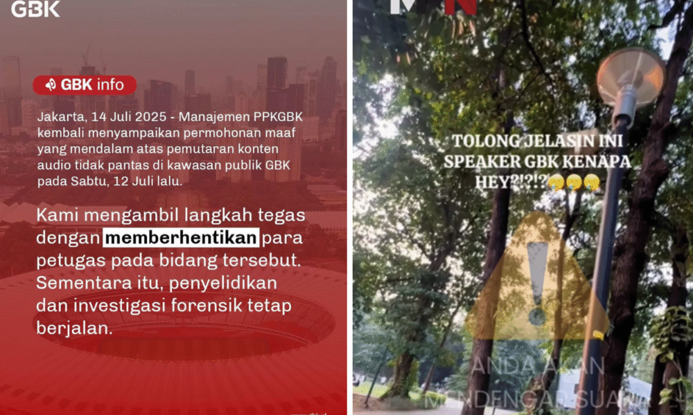 Gbk pecat petugas yang putar suara tak senonoh di speaker