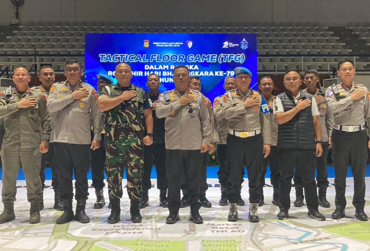 Hut bhayangkara ke 79, polri gelar simulasi pengamanan skala besar di tmii