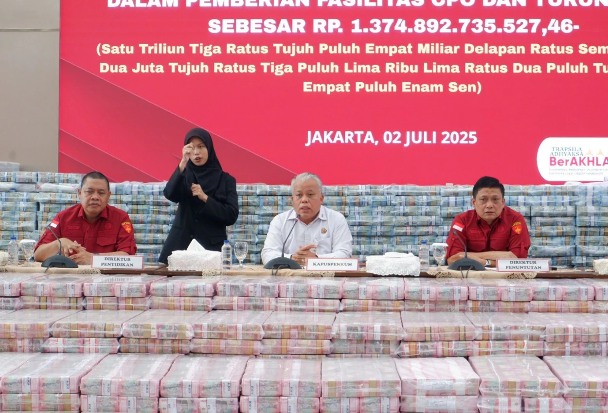 Kejagung sita uang tunai rp1,3 triliun buntut korupsi cpo