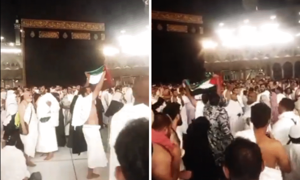 Kibarkan bendera palestina di depan ka'bah, jemaah umrah asal mesir ditangkap