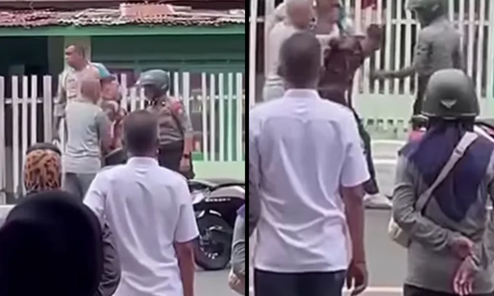 Kocak! polisi ternate nangis minta tolong di jalan saat dijemput propam