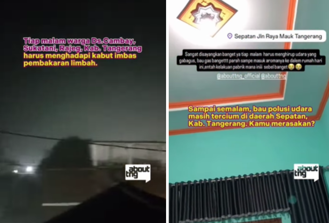 Viral Warga Kabupaten Tangerang Hirup Bau Tak Sedap, Diduga Berasal dari Limbah Pabrik