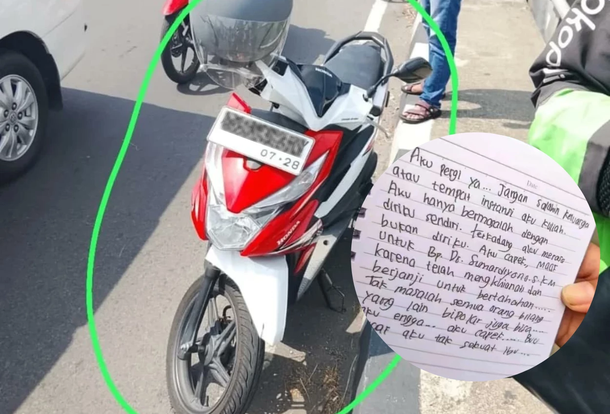 Mahasiswi bunuh diri di jembatan jurug solo, tinggalkan surat wasiat