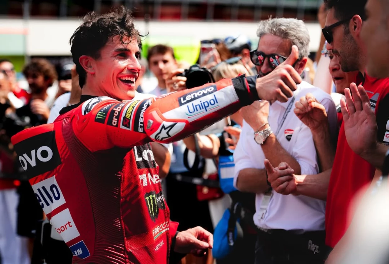 Marc marquez juara motogp jerman, selebrasi pakai gaya pacu jalur riau