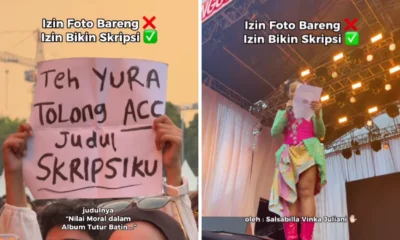 Momen lucu mahasisiwi teriak minta acc skripsi ke yura yunita di konser