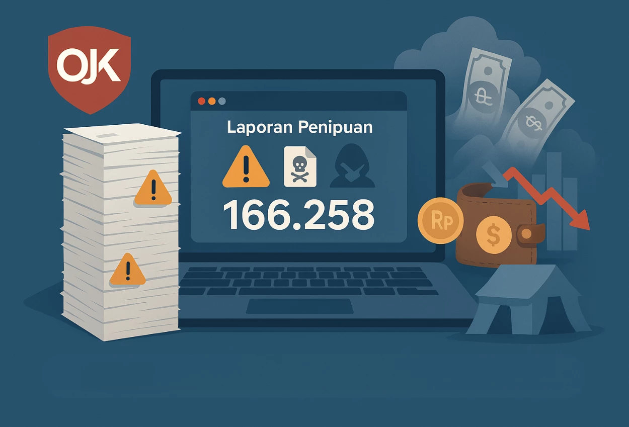 Ojk terima aduan 166.258 laporan scam, kerugian tembus rp3,4 triliun