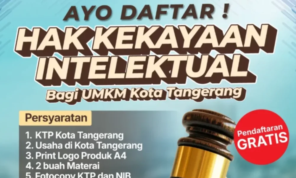 Pemkot tangerang gratiskan pendaftaran hki untuk umkm hingga 30 oktober 2025