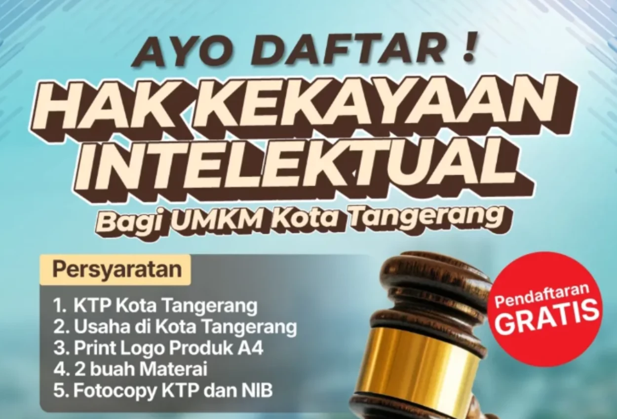 Pemkot tangerang gratiskan pendaftaran hki untuk umkm hingga 30 oktober 2025