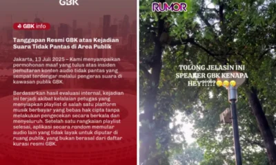 Pengelola gbk buka suara imbas suara tak senonoh yang muncul dari speaker taman
