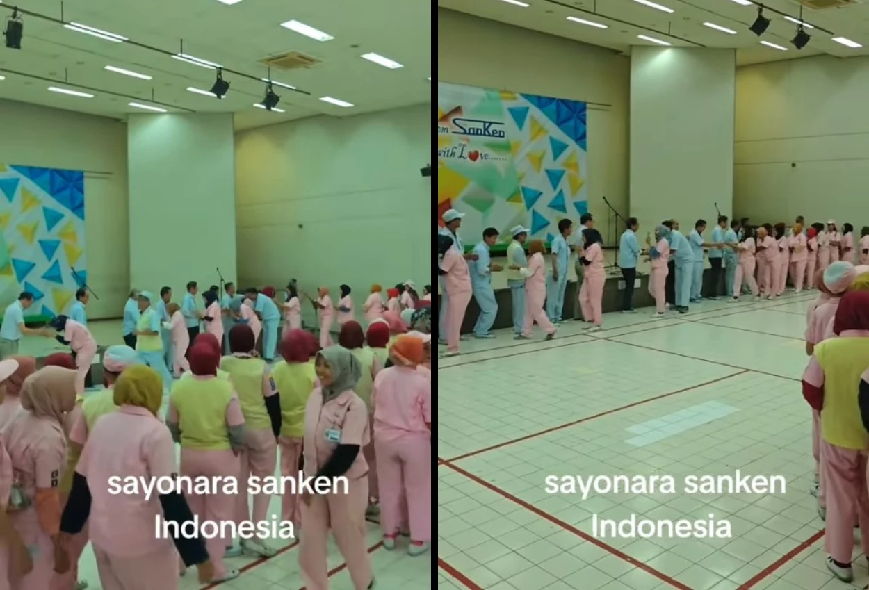 Resmi tutup, ini momen karyawan pt sanken indonesia berpamitan
