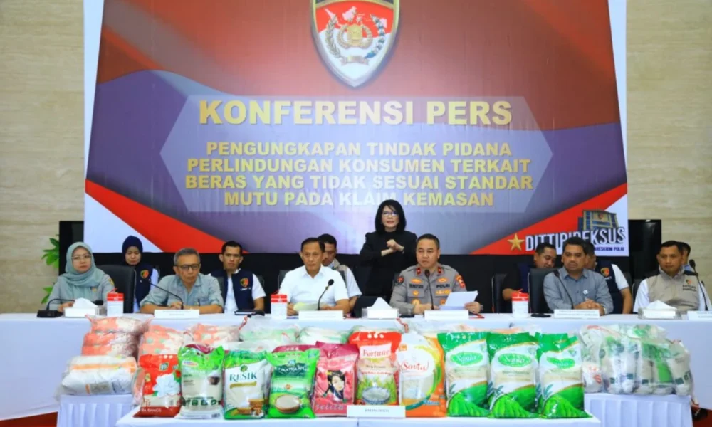 Satgas pangan bongkar 5 merek beras tak penuhi standar mutu, kerugian capai rp99 triliun