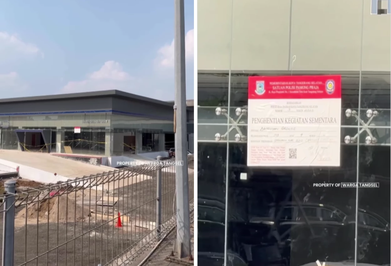 Tak kantongi izin, showroom byd di tangsel disegel lagi