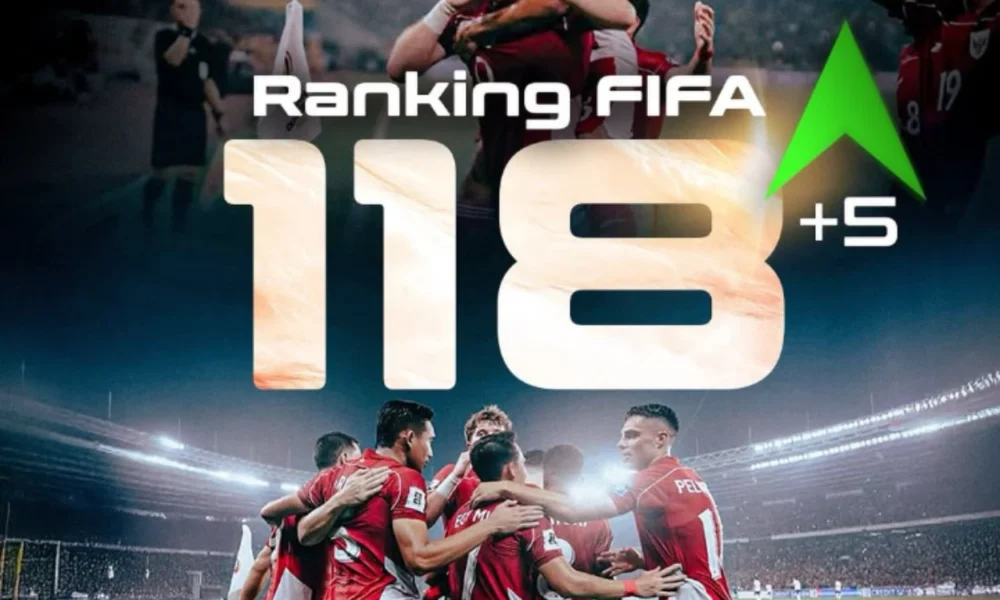 Timnas indonesia naik ke peringkat 118 fifa, dekati vietnam