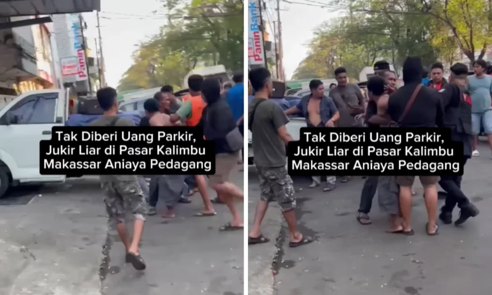 Tolak bayar rp10 ribu, jukir liar di makassar aniaya pedagang sayur