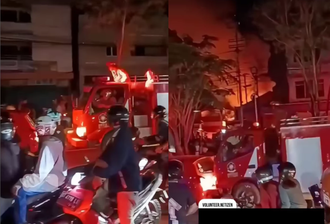 Viral! mobil damkar di balikpapan nekat seruduk mobil lcgc yang halangi jalan