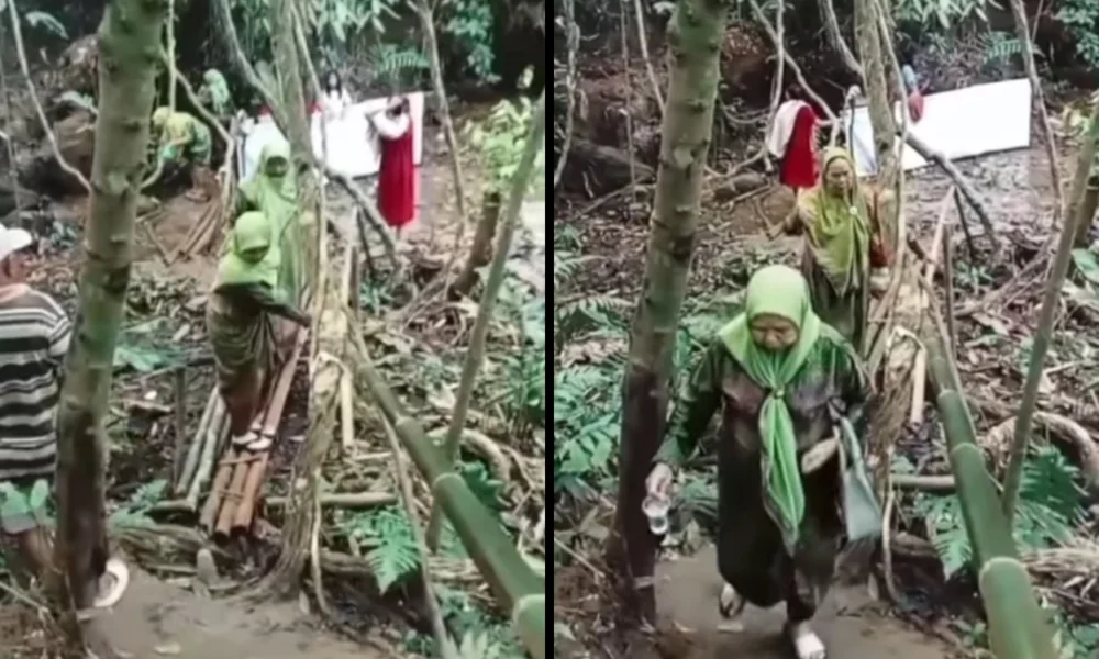 Viral! warga tangerang berebut air ajaib dari akar beringin, disebut penuh berkah