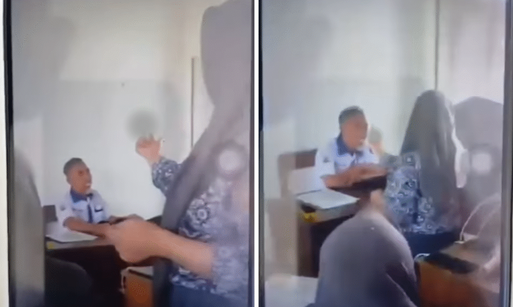 siswi smk acungkan jari tengah ke muka guru, orang tua nangis minta maaf