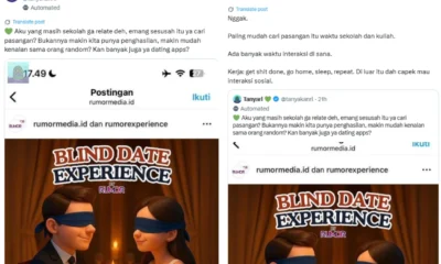Blind date experience viral di x usai banyak yang keluhkan cari pasangan makin sulit
