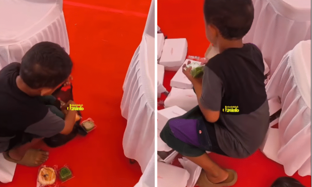 Bocah di sulsel pungut sisa sisa makanan pejabat usai perayaan hut ri