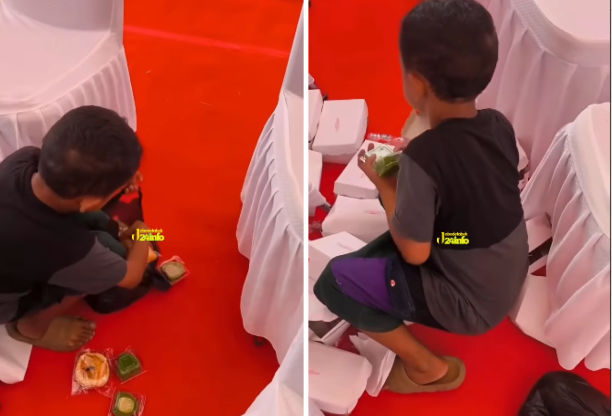 Bocah di sulsel pungut sisa sisa makanan pejabat usai perayaan hut ri