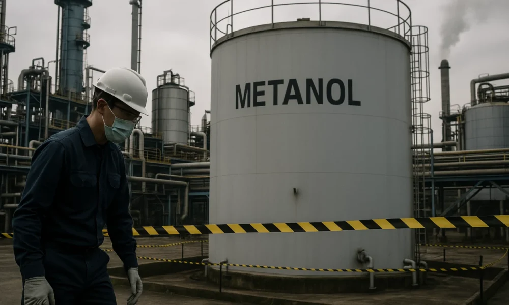 Buruh pabrik minyak kelapa sawit di cilegon tewas terjebak di tangki metanol