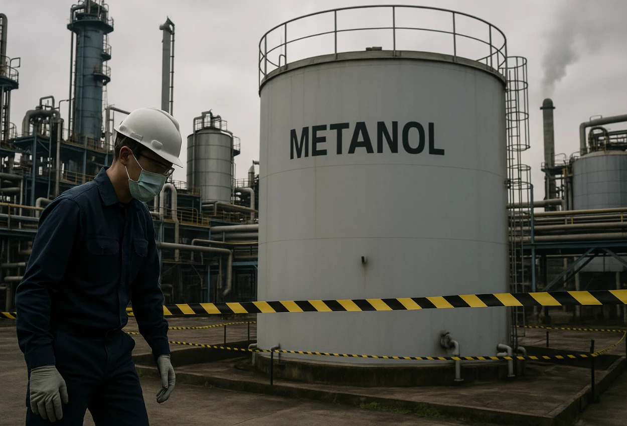Buruh pabrik minyak kelapa sawit di cilegon tewas terjebak di tangki metanol