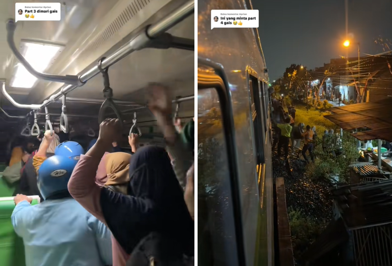 Commuter line surabaya sidoarjo alami rem blong, penumpang histeris