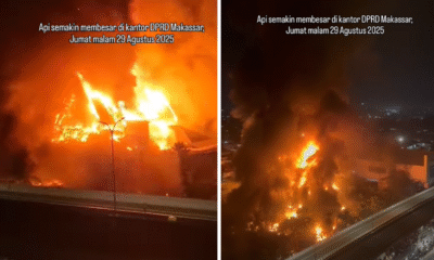 Gedung dprd makassar dibakar saat rapat paripurna, 3 orang tewas