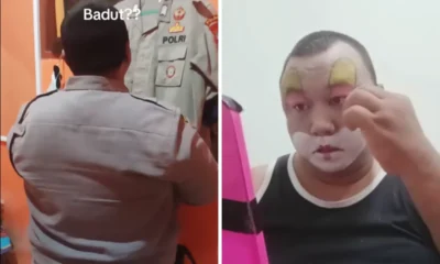 Haru! polisi di bangka belitung rela jadi badut demi tambah penghasilan