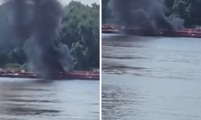 Helikopter jatuh dan hantam kapal tongkang di sungai mississipi, 2 orang tewas