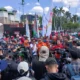 Jalan gedung dpr ditutup polisi imbas demo buruh hari ini
