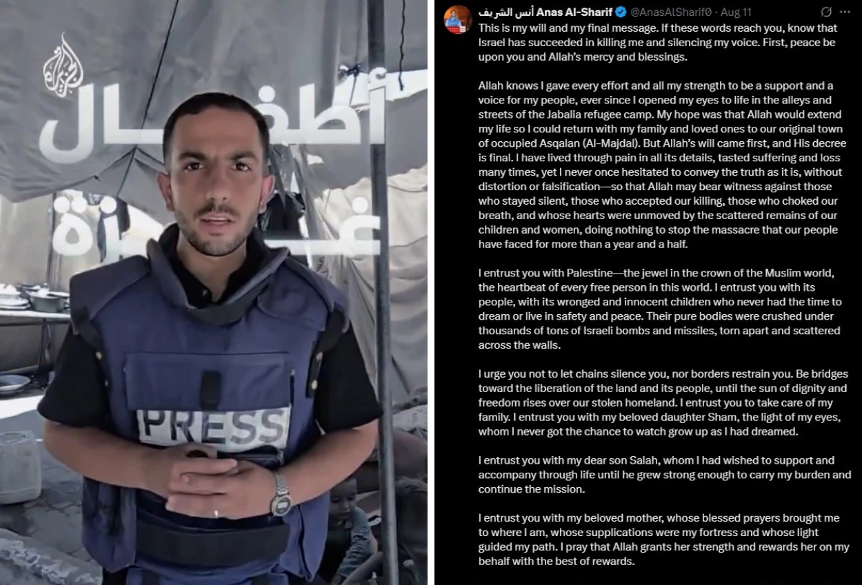 Jurnalis al jazeera tinggalkan surat wasiat usai gugur dalam serangan udara israel, begini isinya