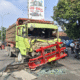 Kecelakaan truk di ciputat, lalin arah lebak bulus macet