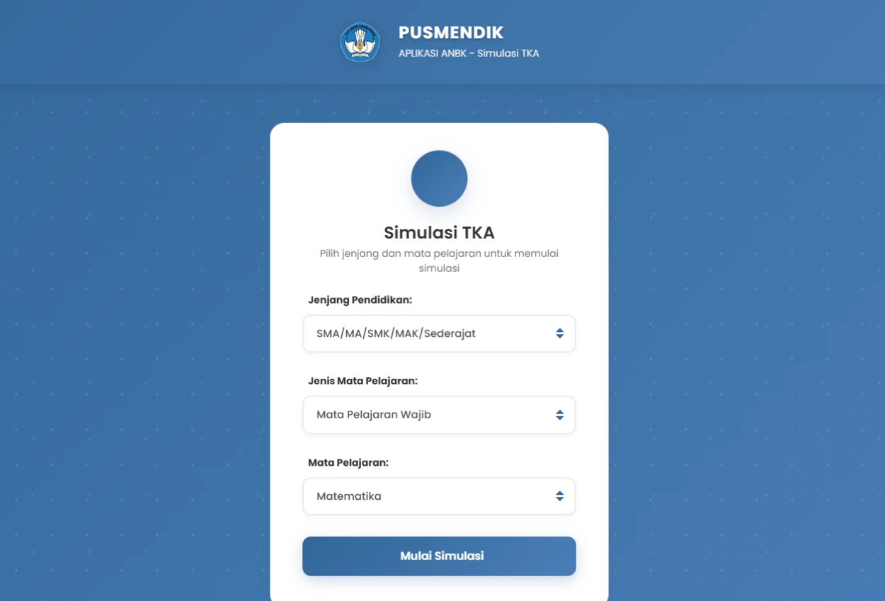 Link simulasi tka 2025 cek jadwal dan panduan akses di sini!