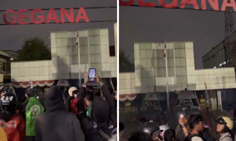Markas gegana di jakpus dijarah pendemo