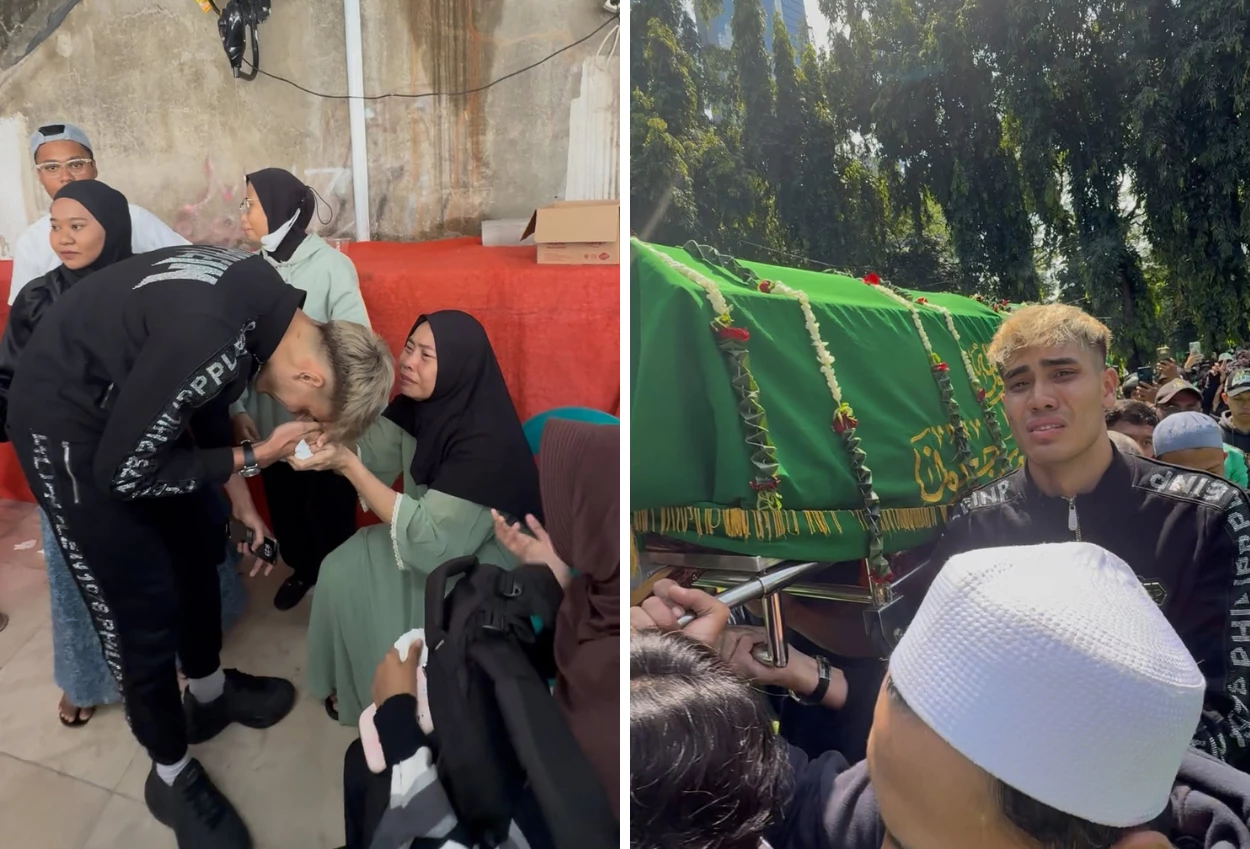 Momen aisar khaled ikut antarkan jenazah affan kurniawan ke pemakaman