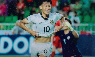 Momen mierza firjatullah nyungsep ke parit saat selebrasi gol timnas u 17