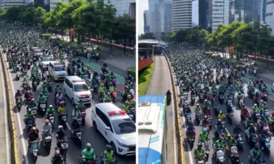 Momen ojol iring iringan antarkan affan kurniawan ke tpu karet bivak