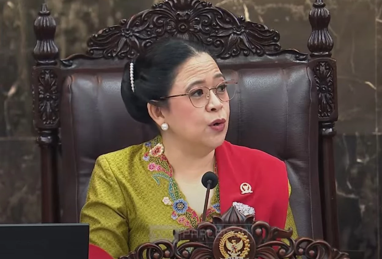 Momen puan maharani nyanyi 'imagine' saat pidato di sidang tahunan dprmpr