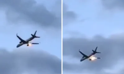 Ngeri! pesawat boeing terbakar di udara, bawa 273 penumpang