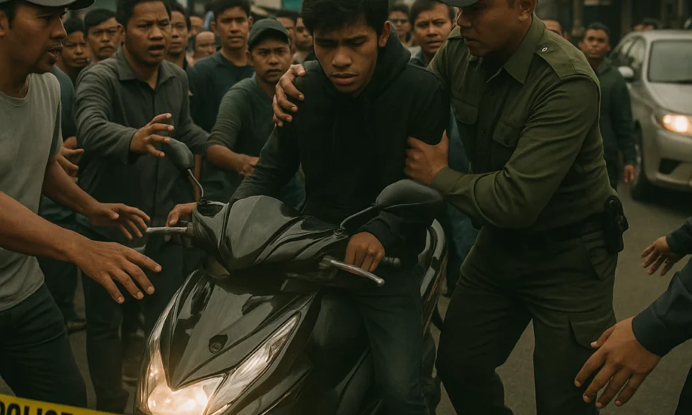 Pemuda asal serang diamuk warga usai keciduk curi motor