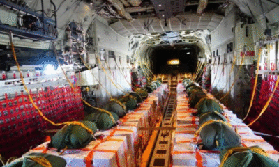 Peringati hut ke 80 ri, tni tebar 17,8 ton makanan di langit gaza