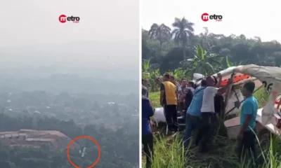 Pesawat latih jatuh di ciampea bogor, 1 orang tewas