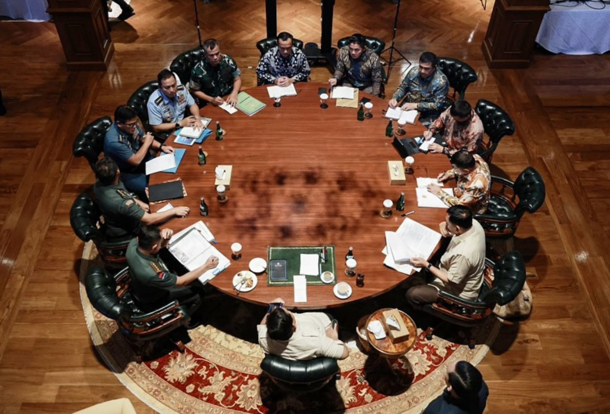 Prabowo gelar rapat di hambalang