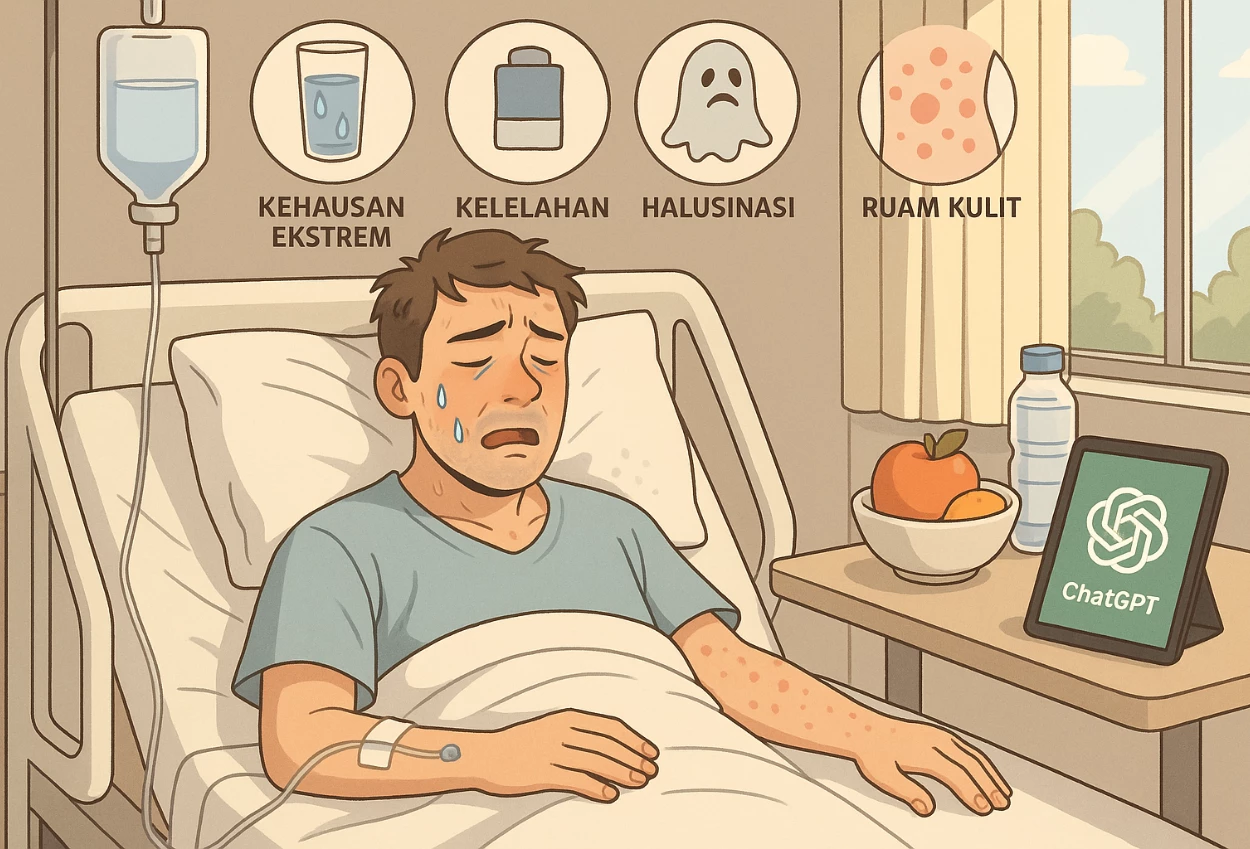 Pria asal as masuk igd gegara ikuti tips kesehatan dari chat gpt