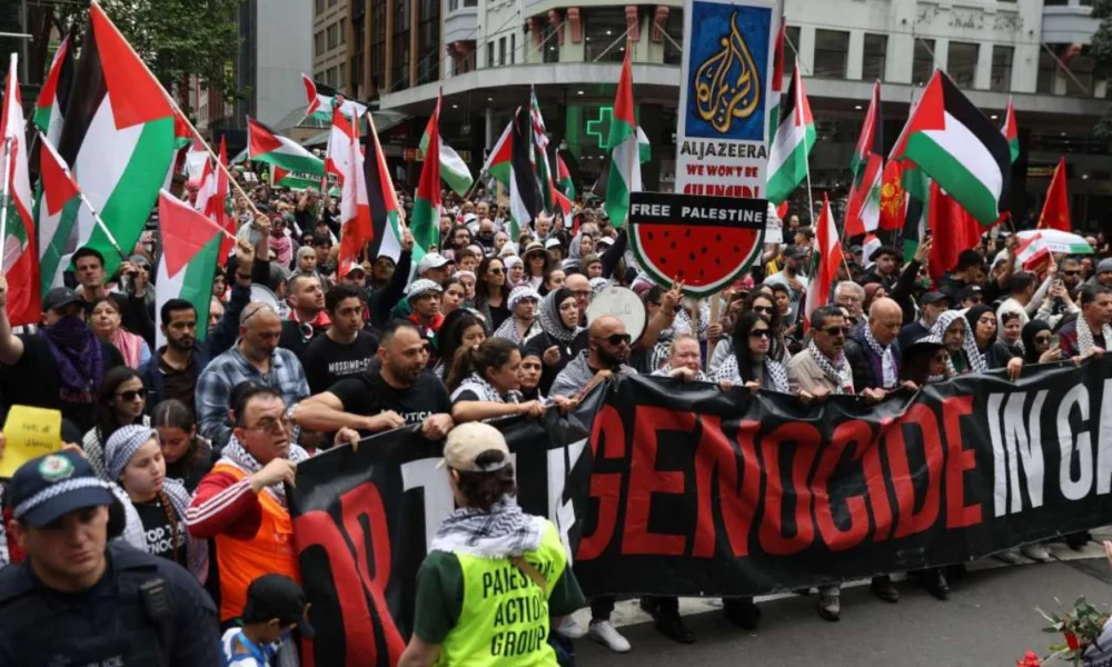 Puluhan ribu warga sydney turun ke jalan desak kemerdekaan gaza