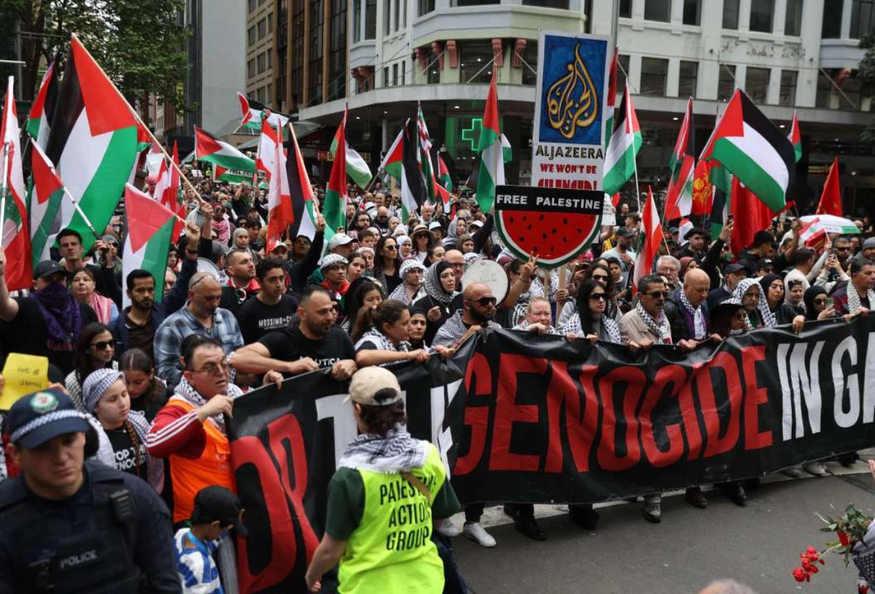 Puluhan ribu warga sydney turun ke jalan desak kemerdekaan gaza