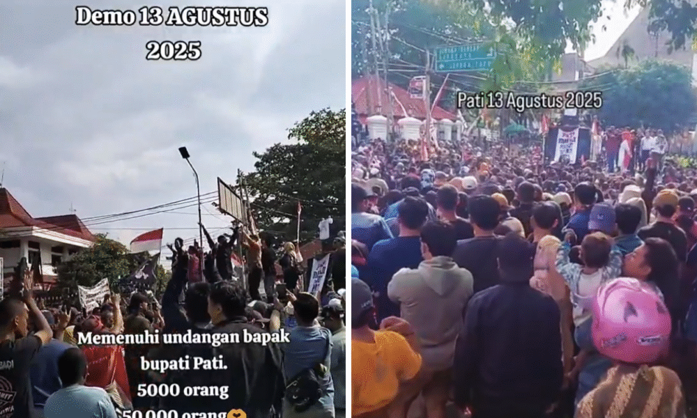 Ratusan ribu warga pati turun demo hari ini, tuntut bupati mundur